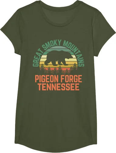 Vista 64 de Camiseta Pigeon Forge Great Smoky Mountains National Park Tennessee, Negro, S