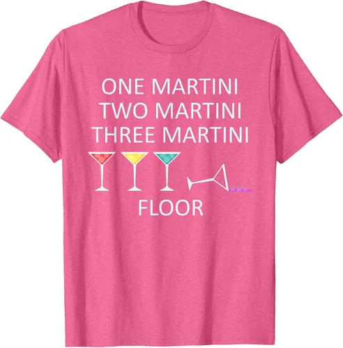 Vista 31 de Funny Bartender One Two Three Martini Floor Cocktail T-Shirt Asphalt Grey