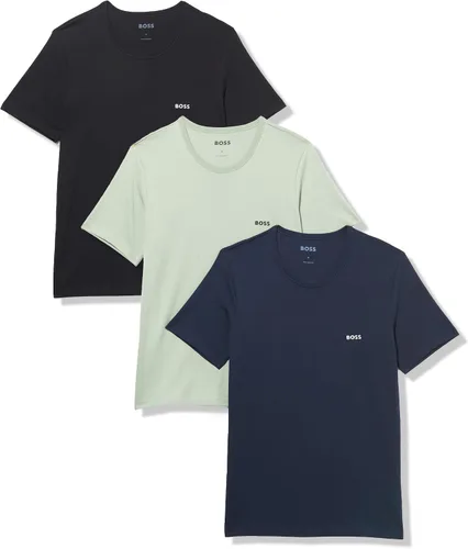 Vista 9 de BOSS Paquete de 3 camisetas de algodón bordadas con logotipo para hombre
