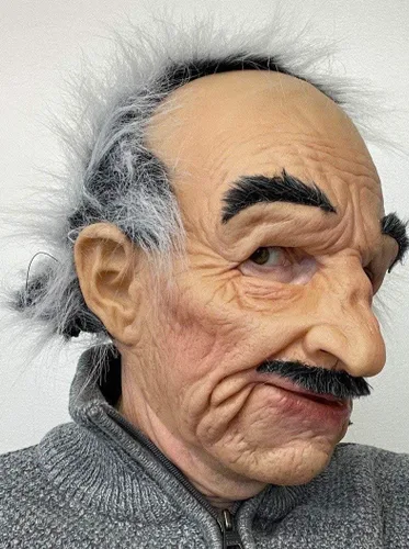 Vista 2 de Louigi, La Super Suave Edad Media Hombre Látex Máscara Cara Con Movimiento De La Boca