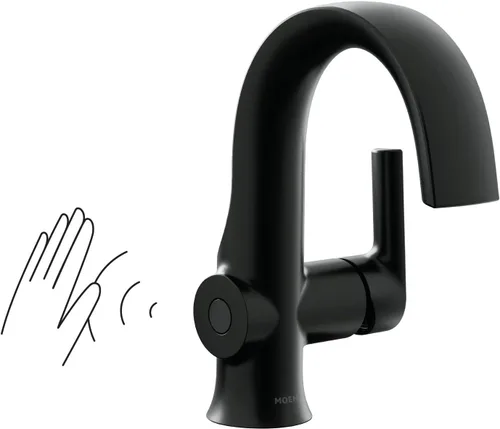 Vista 9 de Moen Doux S6910EWBN - Grifo para lavabo de baño de níquel cepillado Motionsense Wave sin contacto de una sola manija, S6910EWBN cepillado níquel