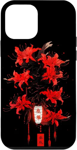 Vista 16 de iPhone 16 Red Spider Lily Funda de anime de manga estética japonesa japonesa