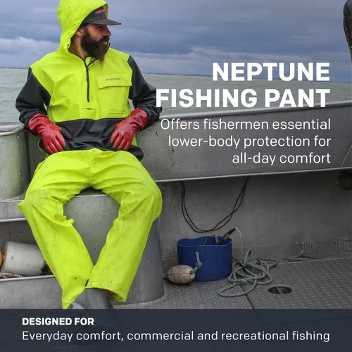 Vista 2 de Grundens Neptune - Pantalones de pesca para hombre, impermeables, transpirables