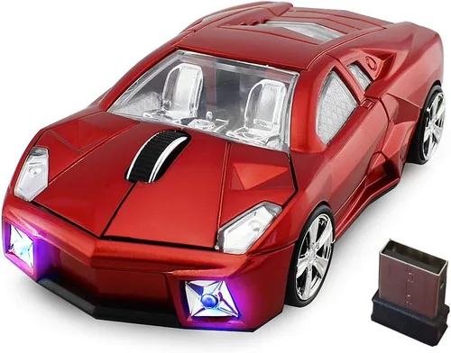 Vista 10 de Jinfili Cool Style Car Ratón inalámbrico ergonómico USB Gaming Ratones para computadora portátil de escritorio PC Notebook
