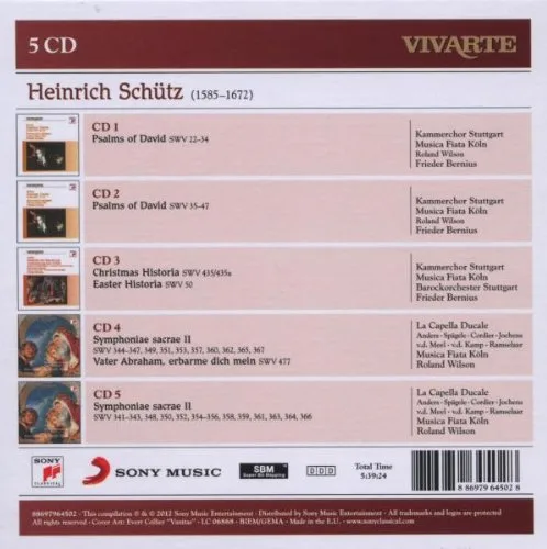 Vista 2 de Heinrich Schütz Psalms of David, Christmas & Easter Historias, etc