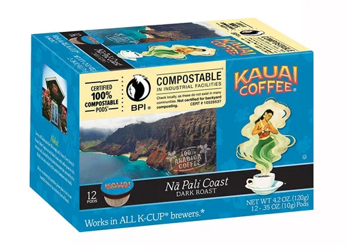 Vista 15 de Kauai Coffee Cápsulas K-Cup para cafeteras Keurig, café arábica, 10% hawaiano, tostado medio, aroma brillante con notas florales, descafeinado, 1