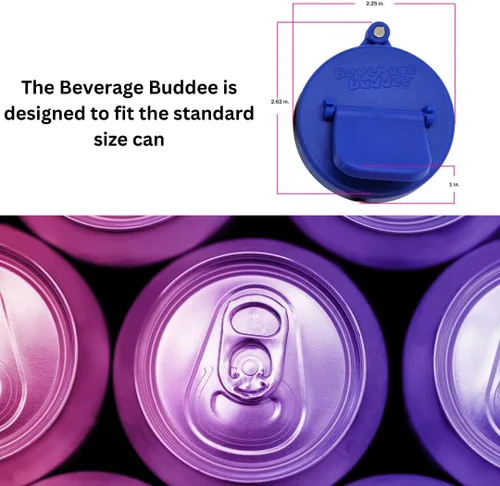 Vista 3 de Cubierta para Latas – La Mejor Cubierta para Latas de Soda/Cerveza/Bebida Energética de Tamaño Estándar – Fabricado en EE.UU. – Libre de BPA-PCB