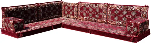 Vista 12 de arabicsofa Juego de Sofá Majlis Árabe de Esquina en Forma de L – Cojín Modular de Piso con Almohadas de Respaldo