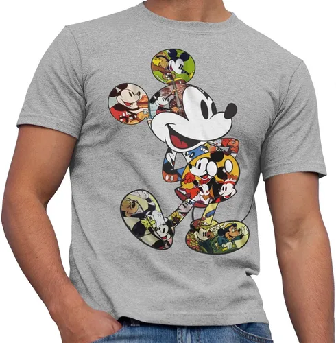 Vista 3 de Disney Mickey Mouse Scene Me Classic Designs Adult Men's T-Shirt