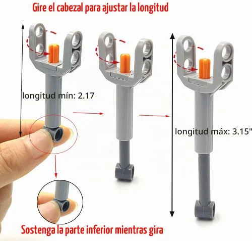 Vista 3 de dspitwod MOC - Conectores de ruedas técnicas, engranaje de bastidor, suspensión de coche, accesorios de ladrillo, juegos de piezas, kits