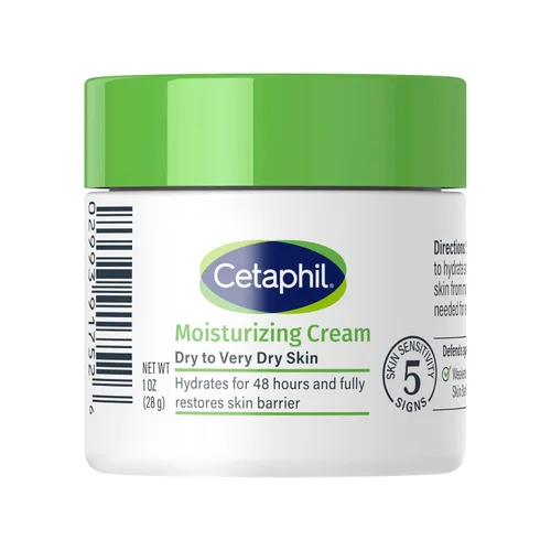 Vista 2 de Cetaphil Hidratante facial y corporal, crema hidratante para piel seca a muy seca, sensible, paquete de 12 unidades, sin fragancia, no comedogénica