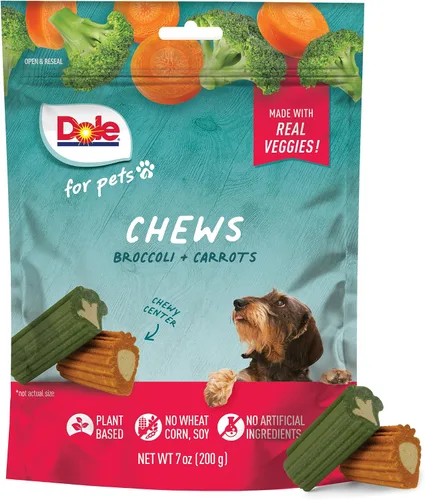 Vista 13 de Dole para Mascotas Masticables para Perros Recién Traídos, Golosinas para Perros Surtidas Sabor Plátano y Calabaza, 7oz Con Sabor de Verduras