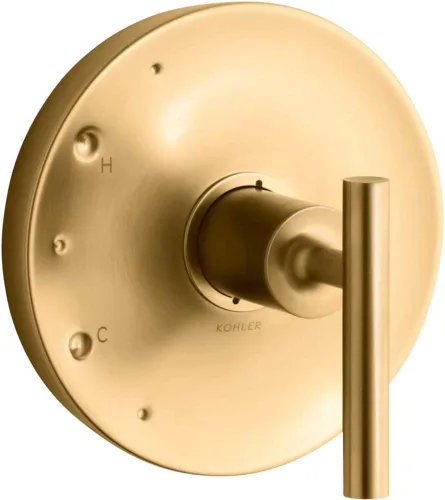 Vista 8 de KOHLER K-TS14423-4-BL Purist Rite-Temp - Moldura de válvula con manija de palanca, placa frontal con mango, solo molde, requiere válvula, negro mate