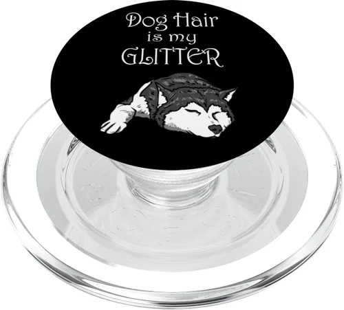 Vista 8 de Dog Hair Is My Glitter Siberian Husky - PopSockets Grip and Stand for Phones and Tablets