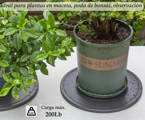 Vista 5 de Lazy Susan - Soporte giratorio de 16 pulgadas con rodamientos de bolas de acero para monitores de pantalla plana, computadora, TV, altavoces