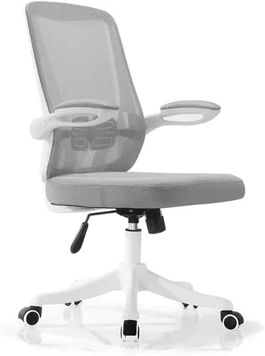Vista 5 de Office Chair Ergonomic Swivel Mesh Mid Back Computer Desk Chair with Flip Up Arms Color Optional(Black)