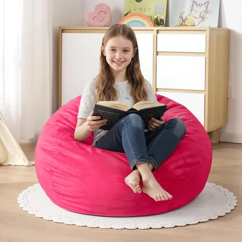Vista 81 de Homguava Silla Puf de 5 Pies Puf Gigante con Relleno de Espuma Viscoelástica, Cómodas Sillas Puf para Adultos, Silla Puf para Adultos con Funda