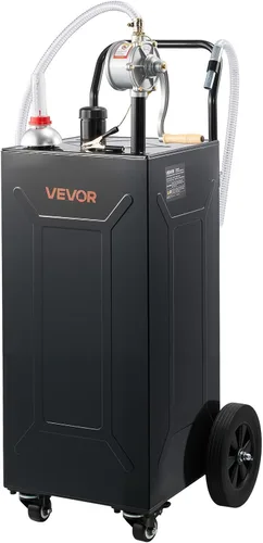 Vista 9 de VEVOR Tanque de transferencia de combustible portátil de acero al carbono Negro
