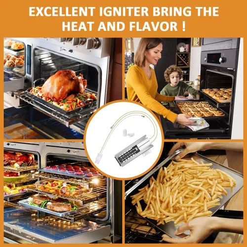 Vista 7 de WKZO 316489402 5304509706 Encendedor de horno/cocina para estufa de gas Frigidaire Kenmore, reemplaza WB2X10016, 316119301, 316489402, 316489408
