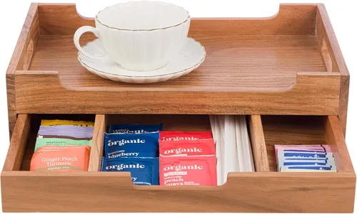 Vista 8 de Classic Cuisine Cajón organizador de bolsas de té, bandeja para servir