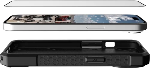 Vista 6 de URBAN ARMOR GEAR UAG - Protector de pantalla compatible con iPhone 15 Plus 6.1 pulgadas, vidrio templado doble 9H, ultra transparente, HD