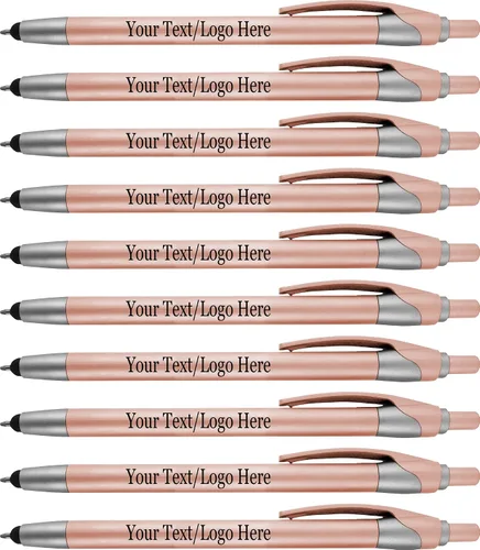 Vista 12 de Paquete de 300 bolígrafos personalizados con logotipo o texto, para marketing, fiestas y eventos, lápiz capacitivo 2 en 1 y bolígrafo compatible