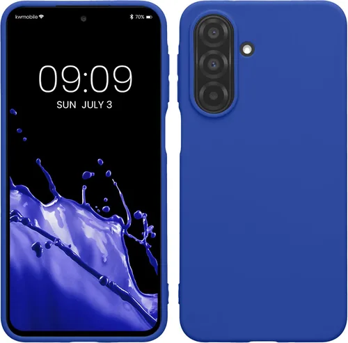 Vista 215 de kwmobile Funda compatible con Samsung Galaxy A12 - Funda protectora de silicona TPU suave y delgada - Azul Báltico