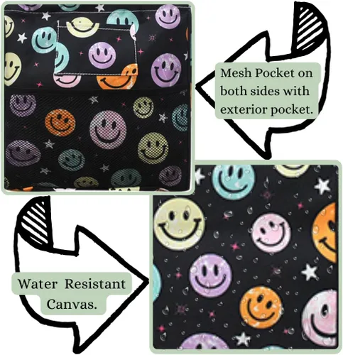 Vista 373 de NGIL Bolsa de comestibles reutilizable extra grande plegable de gran tamaño para comestibles, almacenamiento, picnic, playa, Estampado