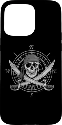 Vista 31 de Pirate Skull and Cutlasses Compass Distressed Case for iPhone 17