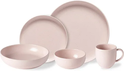 Vista 26 de Casafina Juego de 5 piezas de gres de placa, verde de alcachofa Pacifica, plato de cena, plato de ensalada, cuenco de pasta, cuenco de cereales