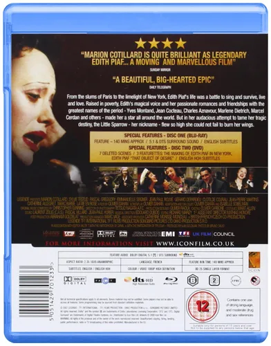 Vista 2 de La Vie En Rose Blu-ray Region2 Requires a Multi Region Player