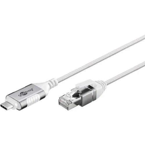 Vista 10 de goobay Slim USB-C 3.1 to RJ45 Ethernet CAT 6 Cable Adapter/Stable Wired Internet Connection with Router/Network Switch/USB to RJ45 Adapter/1Gbps