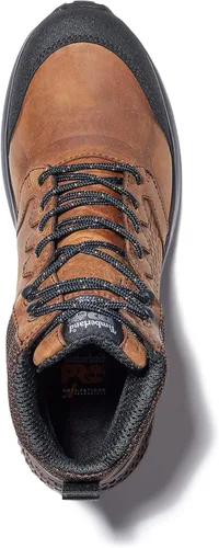 Vista 5 de Timberland PRO para hombre, bota de trabajo Reaxion Mid con puntera blanda Marrón/Negro