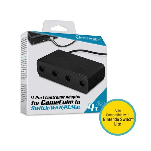 Vista 2 de Hyperkin 4-Port Controller Adapter for GameCube Compatible with Nintendo Switch Wii U PC