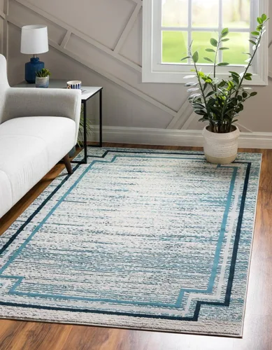 Vista 21 de Unique Loom Oasis Collection - Alfombra de área - Fuente (2 pies x 3 pies, rectangular, gris/marfil)
