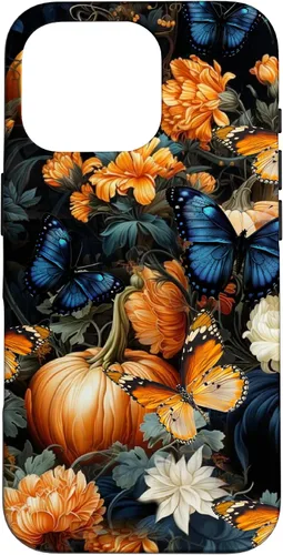 Vista 20 de iPhone 16 Autumn Leaves Butterflies Pumpkins Fall Season Thanksgiving Case