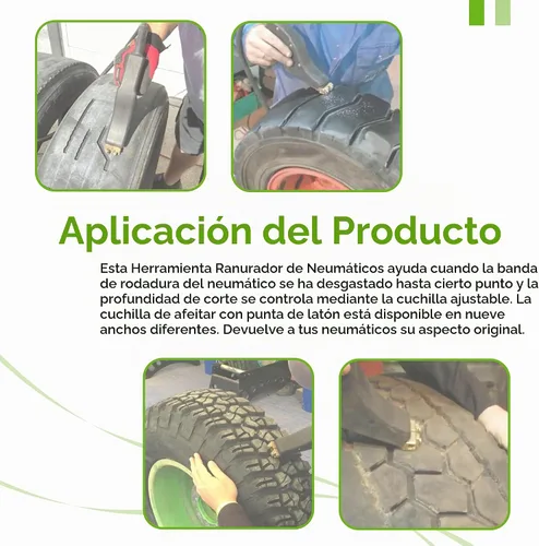 Vista 4 de Cuchillas planas de ranuradora de neumáticos para kit ideal