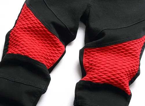 Vista 5 de RXXKKK Jeans clásicos de motociclista con cremallera y ajuste regular para hombre