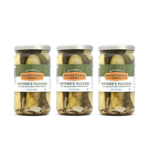Vista 11 de Mother's Puckers – Eneldo de ajo clásico estilo casero – Mitades de pepinillo gourmet crujientes y crujientes – sin OMG, Kosher, sin azúcar, tarro