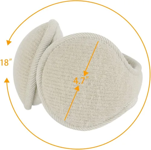 Vista 3 de uxcell Orejeras plegables de punto de vellón para mujer, para invierno