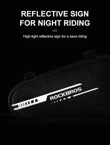 Vista 6 de ROCKBROS Bolsa de bicicleta Bolsa de marco de bicicleta Bolsa de almacenamiento triangular para bicicleta Bolsa de accesorios de bicicleta Paquete