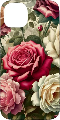 Vista 14 de Funda con diseño floral para iPhone 16 con diseño floral estilo victoriano