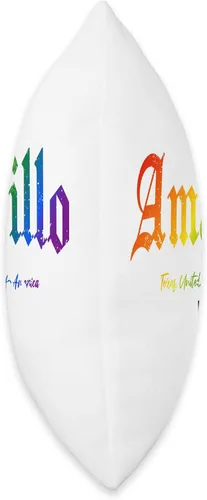 Vista 2 de Amarillo Gothic Design Lgbtqai+ rainbow Version Throw Pillow