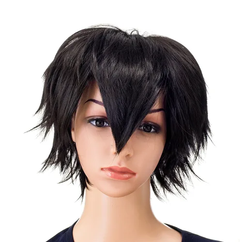 Vista 2 de SWACC - Peluca de cosplay, unisex, con capas, para hombres y mujeres, para disfraces