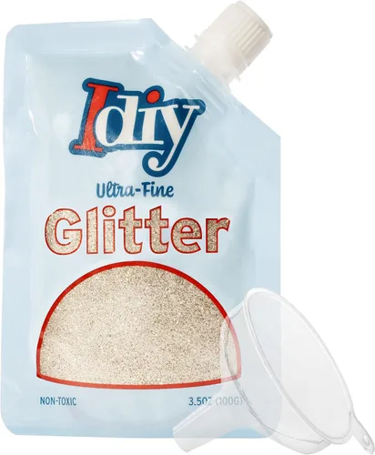 Vista 18 de iDIY - Brillantina ultra fina azul aguamarina (3.5 onzas), purpurina extrafina con bolsa de boquilla fácil de verter y embudo para resina, slime