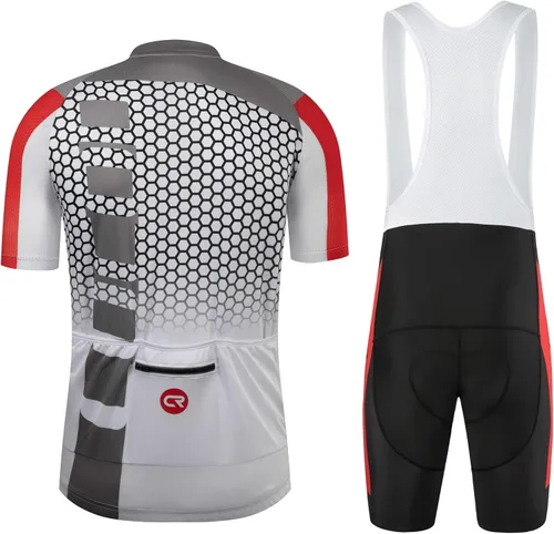 Vista 71 de Coconut Ropamo CR - Conjunto de camiseta de ciclismo para hombre, con cremallera y bolsillo con pantalones cortos con acolchado 4D