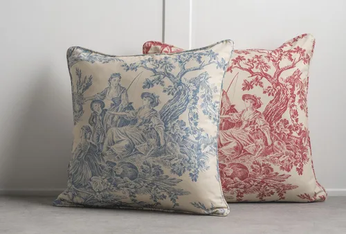 Vista 8 de Maison d' Hermine The Miller - Funda de cojín decorativa 100 % de algodón, tejido Toile de Jouy Para sofá, sillón, dormitorio, hogar, sala