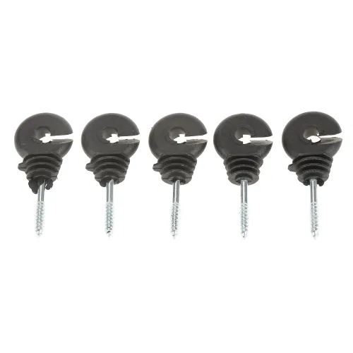 Vista 9 de 50 unids/set negro tornillo en anillo aislantes, accesorios eléctricos aislantes de cerca, aislantes, para poste de madera