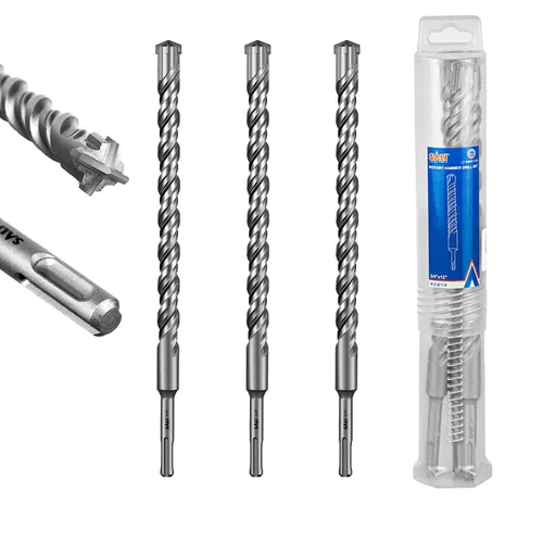 Vista 46 de SALI 10 brocas de martillo giratorio SDS Plus de 1/2 x 6 pulgadas, kit de broca para hormigón, material de carburo de doble rosca de tipo cruzado