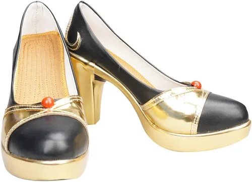 Vista 5 de Genshin Impact Beidou - Zapatos de cosplay para Halloween, carnaval, accesorios de tacón alto